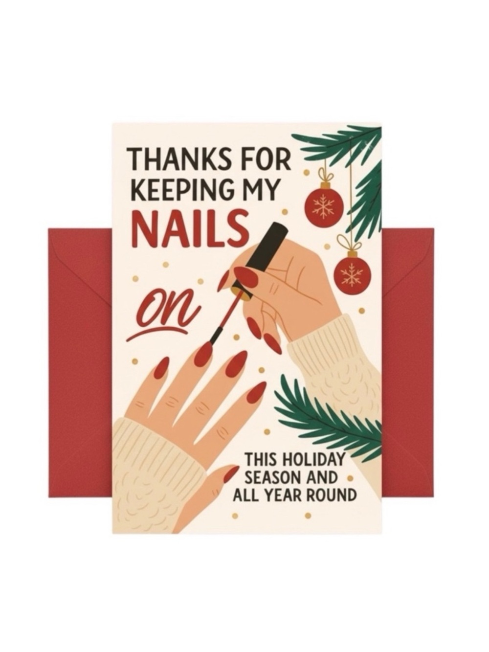 Nail Tech Thank You Card Nail Artist Appreciation Greeting Card NWT